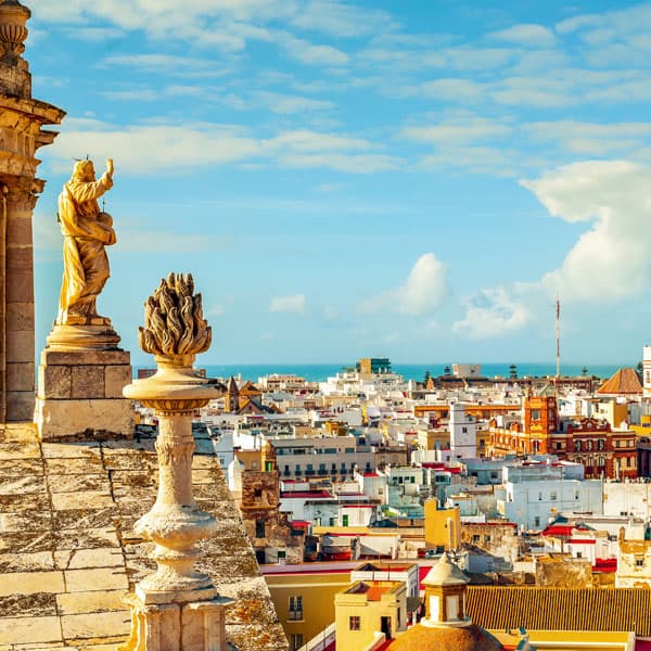 Cadix - Cathédrale et front de mer